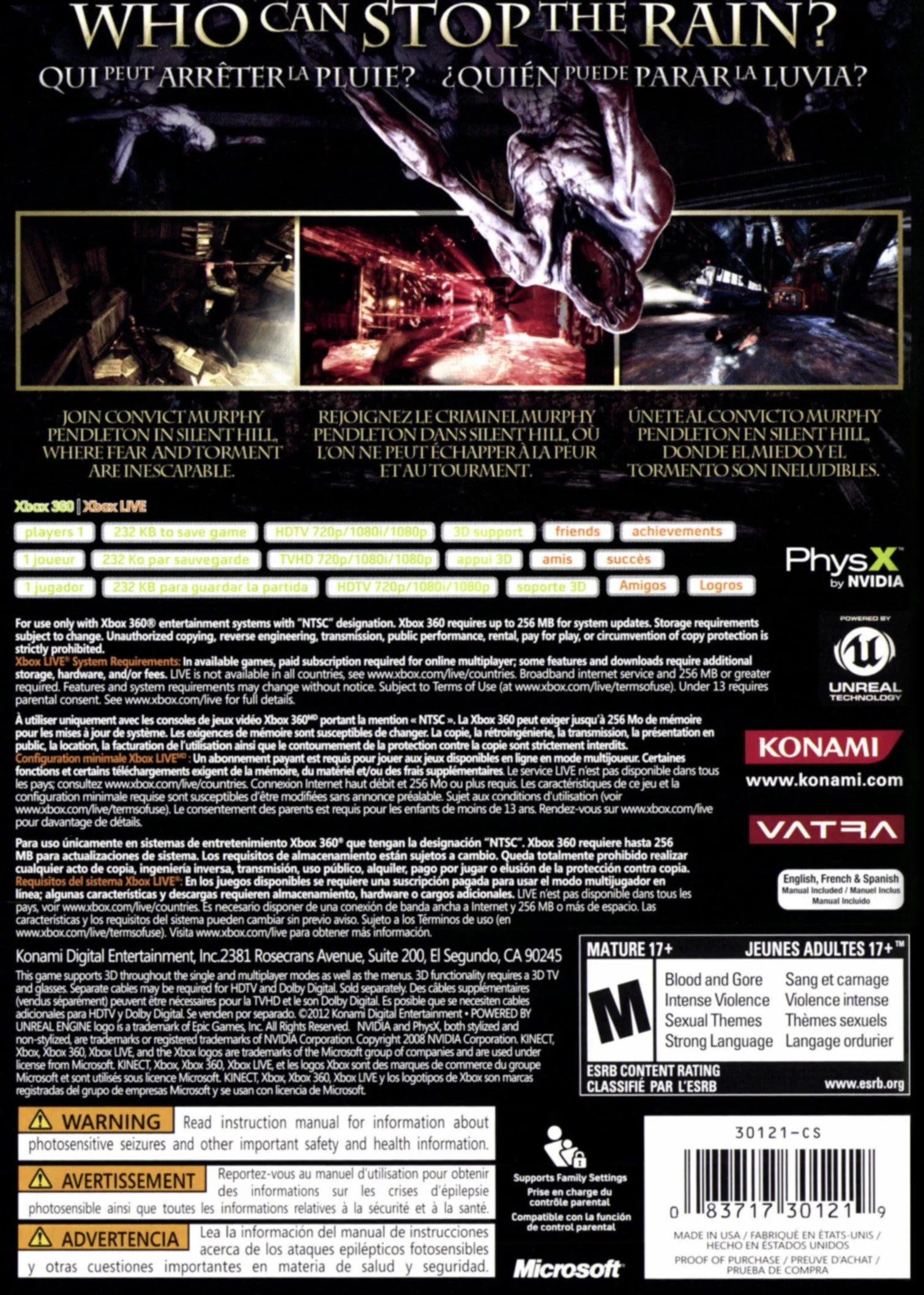Silent Hill Downpour Xbox 360 k7