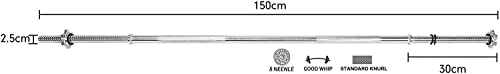 Threaded Chrome Barbell with Ring Collars 1-2 Inch Diameter k7