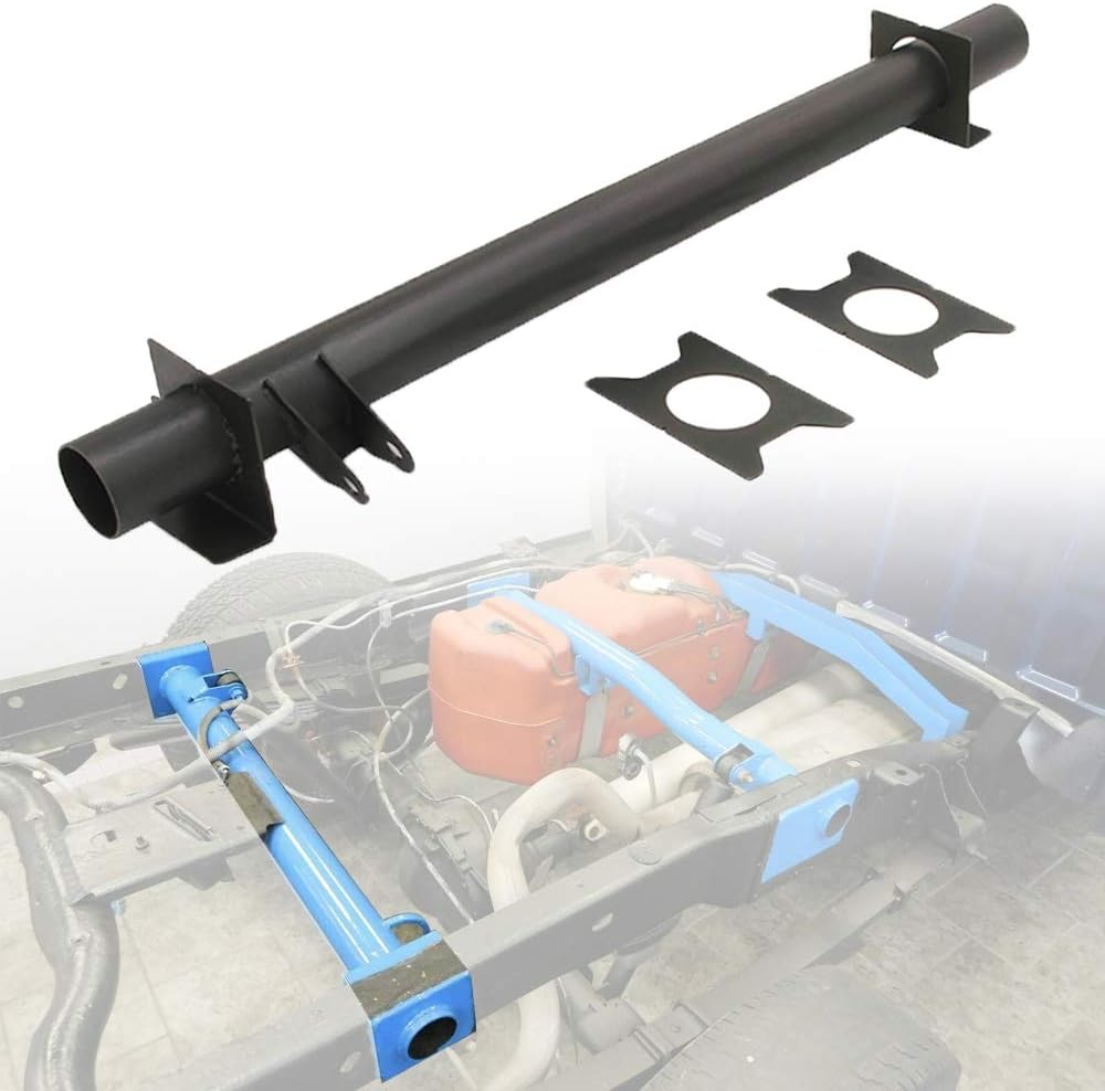 ELITEWILL Rear Upper Shock Mount Crossmember with Bracket Fit for 1999-2006 Chevy Silverado GMC Sierra 1500 2500 Fuel Tank Support Crossmember