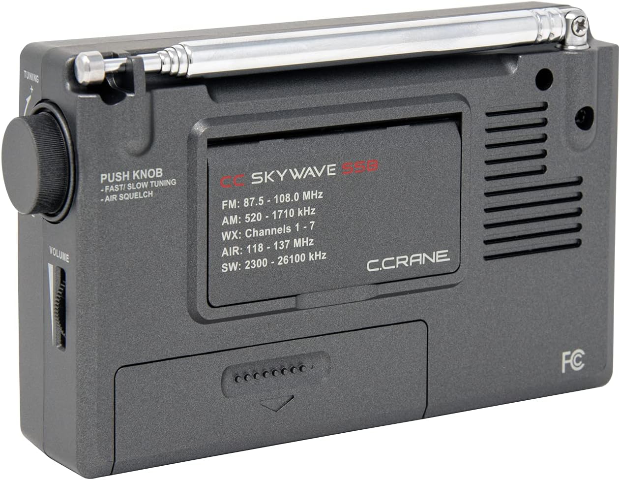 AM/FM/Shortwave/NOAA Weather Portable Radio with Aviation Band and AC Adapter k7