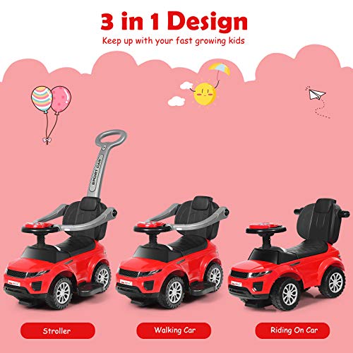 Ride on Push Car with Music, Light & Storage Pink 7q
