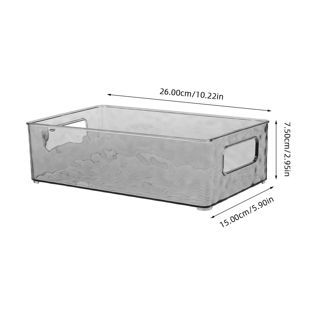 Clear Stackable Plastic Storage Box for Fridge Freezer Kitchen Pantry k7