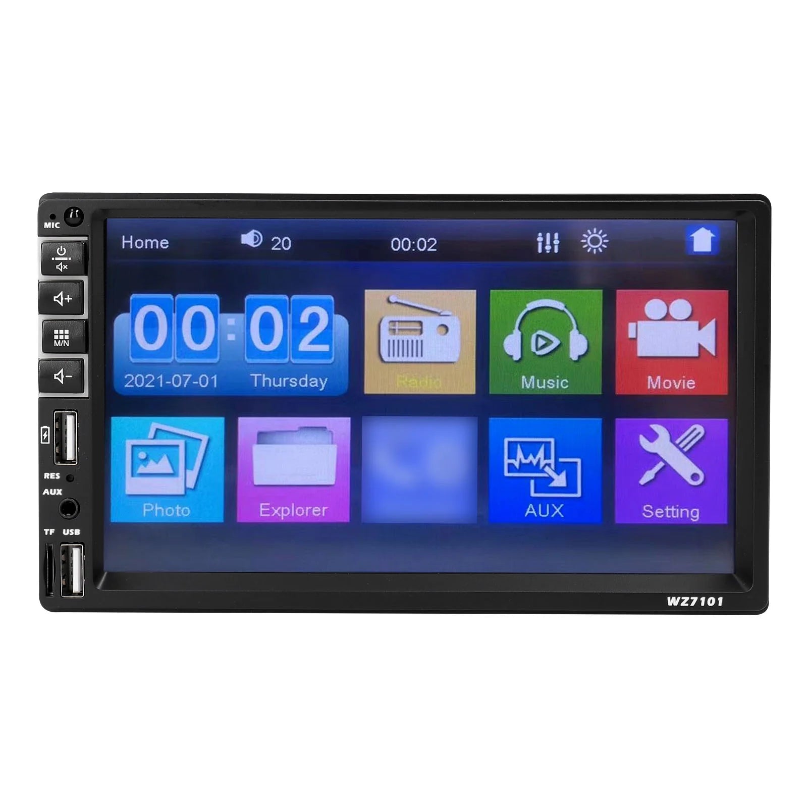 Single Din Car Stereo 7 Inch Touchscreen MP5 Player A7
