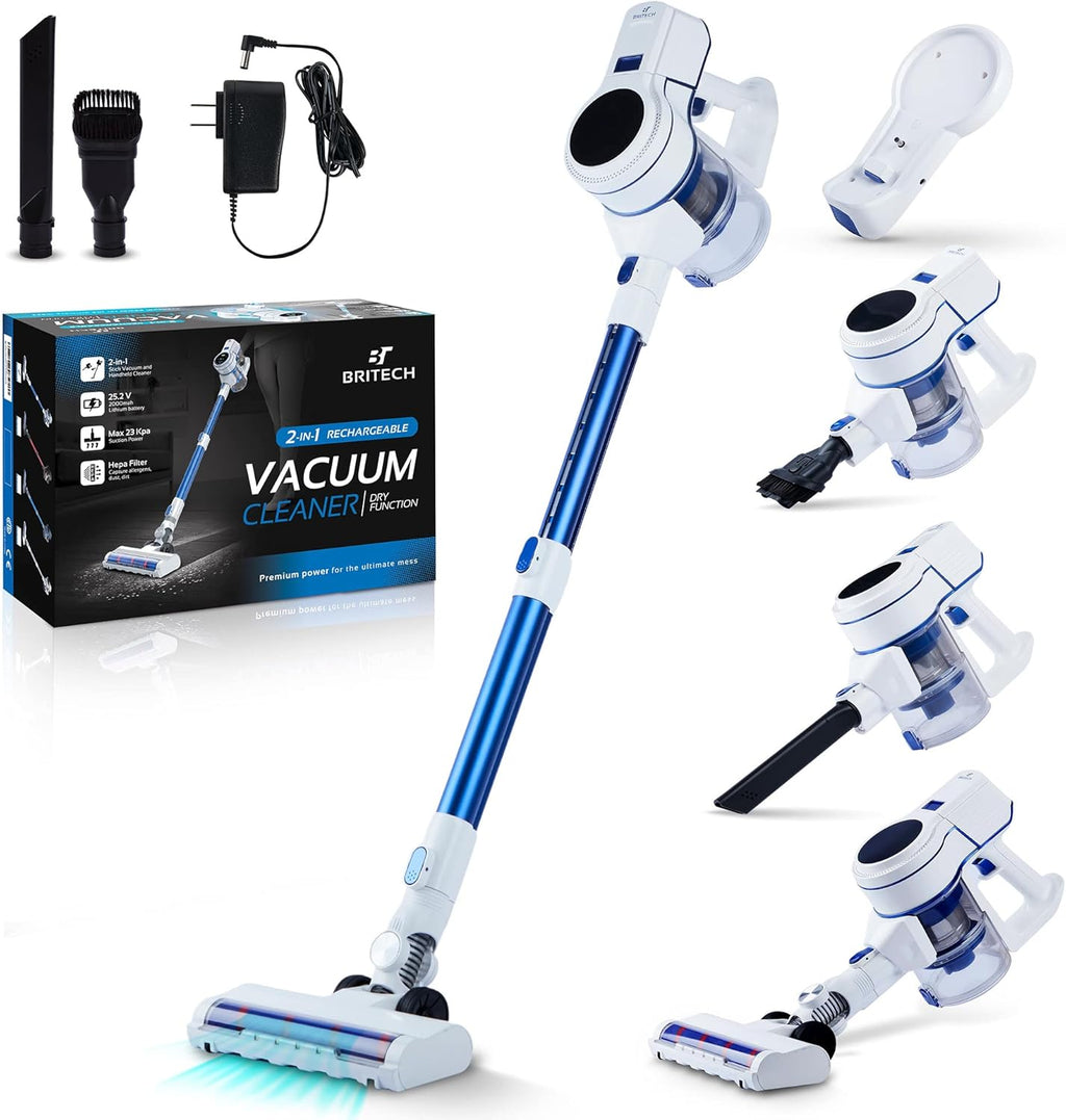 Cordless Stick Vacuum Cleaner 250W, 30min Runtime, LED Display, for Carpet & Hardwood A7