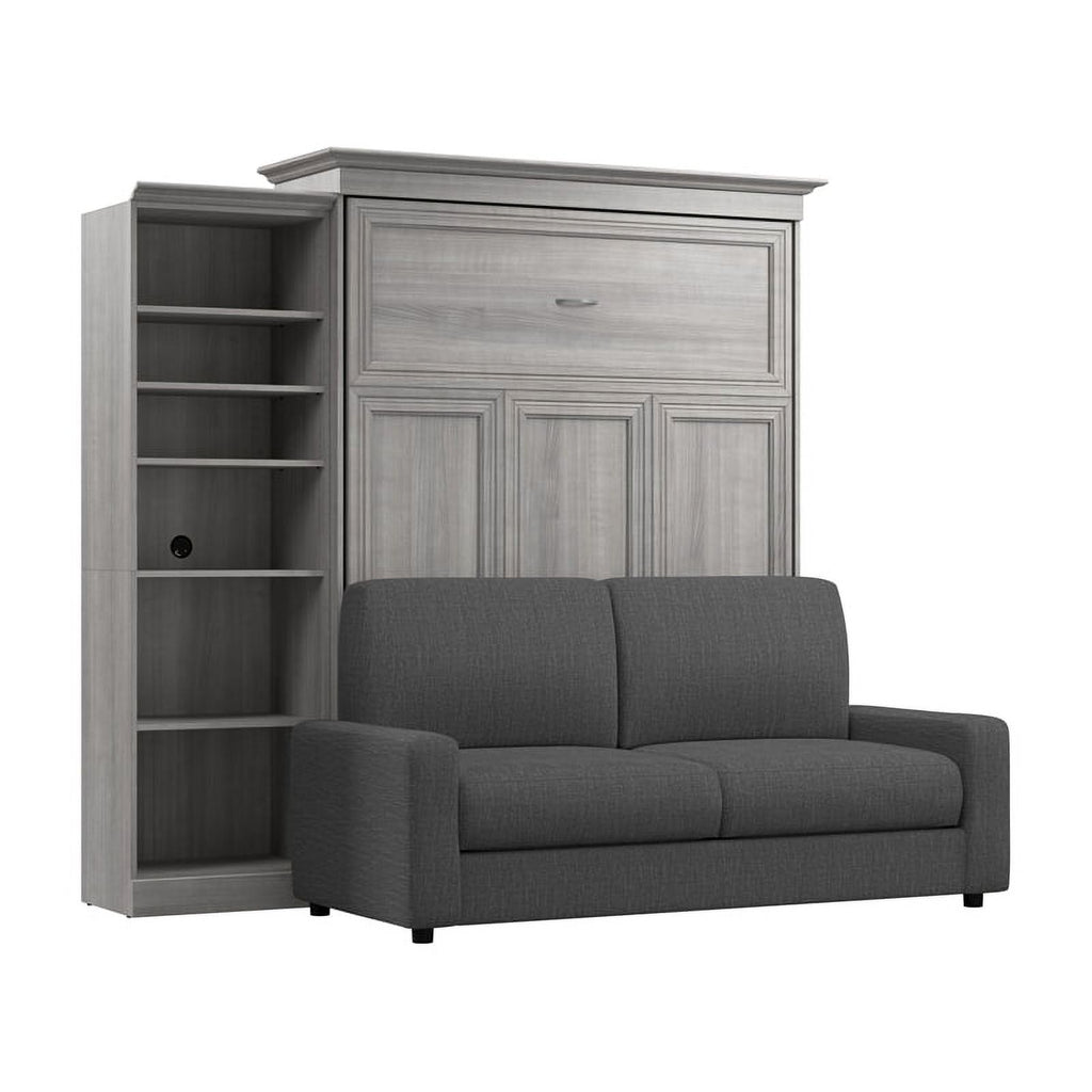 Queen Murphy Bed with Sofa Organizer Gray k7