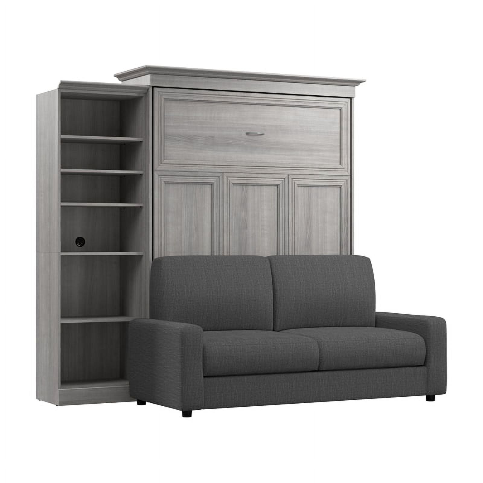 Queen Murphy Bed with Sofa Organizer Gray k7