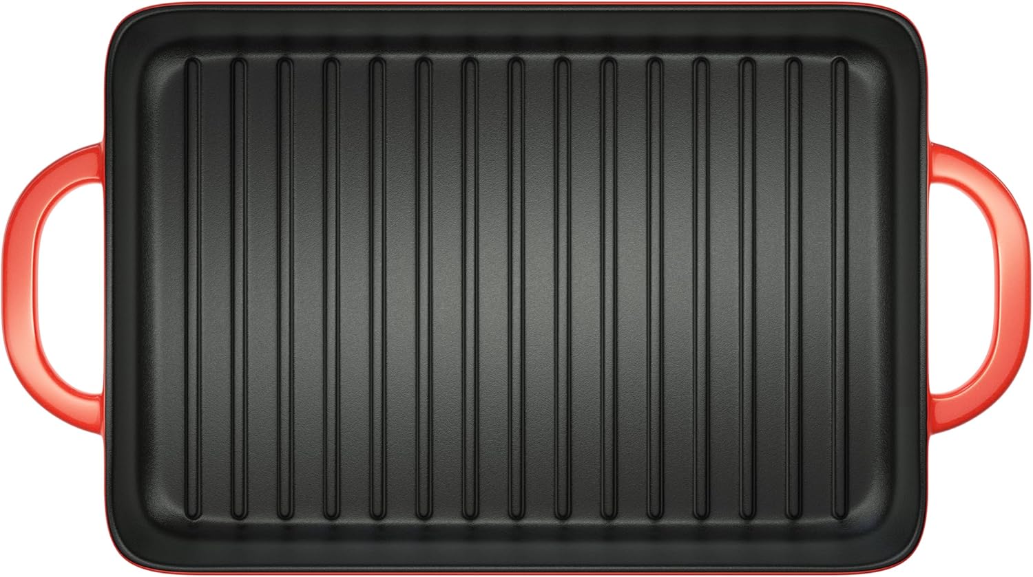 Enamel Cast Iron Grill Pan with Dual Handles 7k