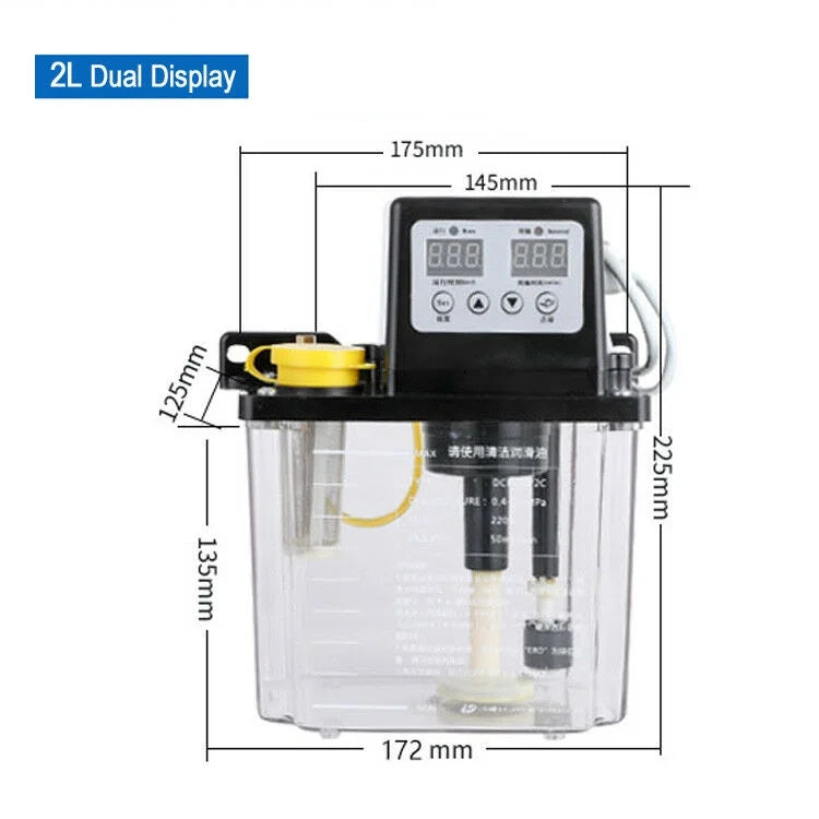 Automatic Electric Lubrication Oil Pump CNC Dual Display 2L k7