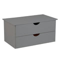 Palace Imports, Inc. 100% Solid Wood 2-Drawer Internal Chest for Cosmo 4-Door Wardrobe Grey