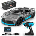 MIEBELY Bugatti Remote Control Car – 1/12 Scale RC Car for Children and Adults – Realistic Bugatti Divo Car with Lights – Detachable Steering Ring for Left and Right-Handed – Max Speed 12km/h Toy Car