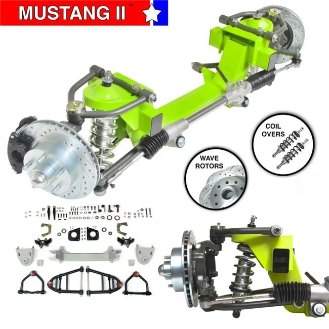 Helix Suspension Brakes & Steering  IFS Coilover Shocks Stock 5 x 4.75 Manual Right Hand Drive Rack for 1964-1970 Ford Mustang Mustang II