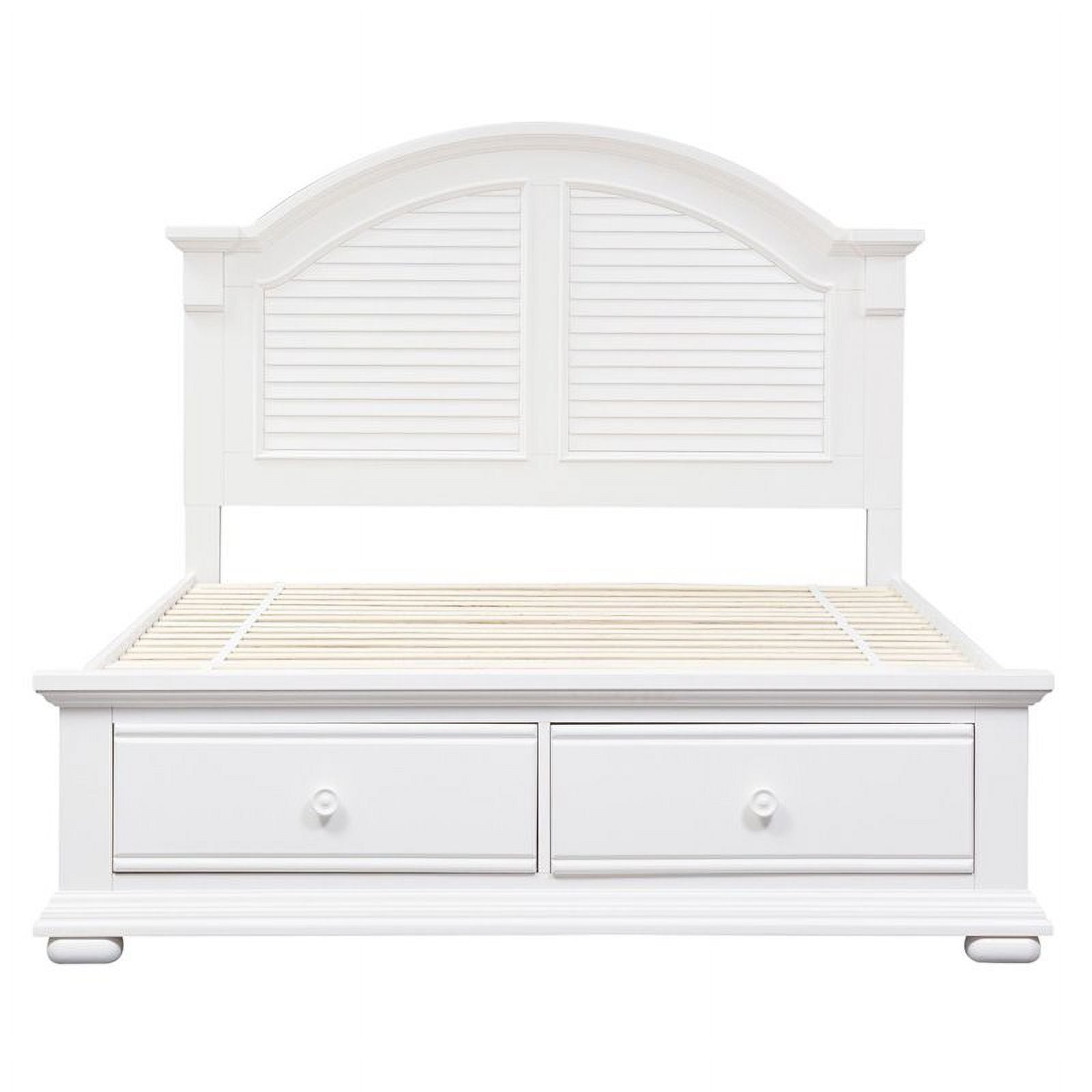 Farmhouse Wood Queen Panel Headboard White k7
