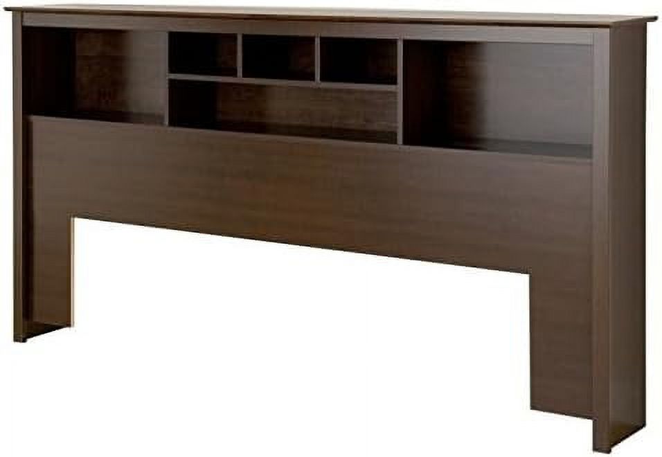 Wood Bookcase Headboard Espresso K7