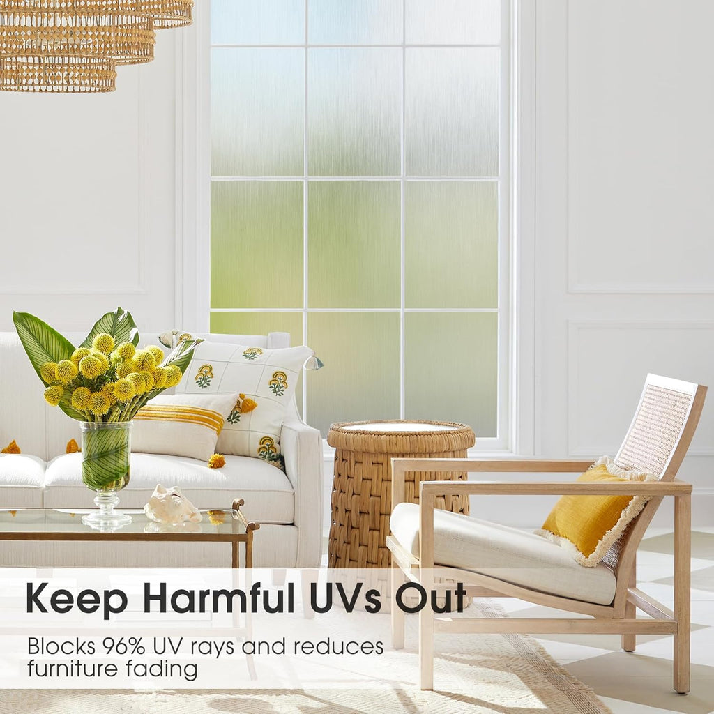 Frosted Window Privacy Film UV Blocking Static Cling 17.5x78.7 a7