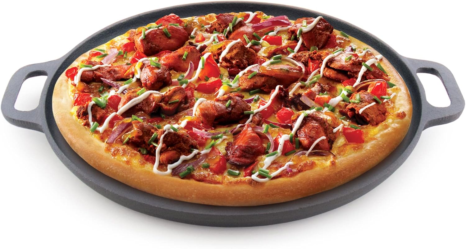 Pre-Seasoned Cast-Iron Griddle Pan 14 Inch 7k