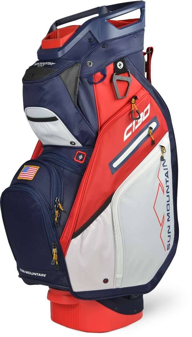 Golf Cart Bag Black Charcoal White Red k7