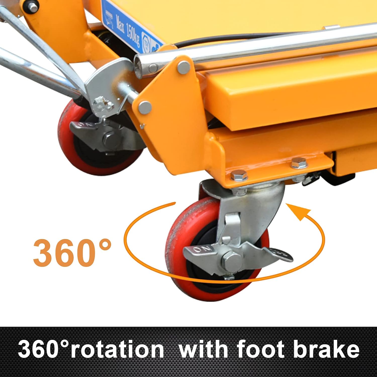 Hydraulic Lift Table Cart Manual Scissor 330 lbs Capacity 7k