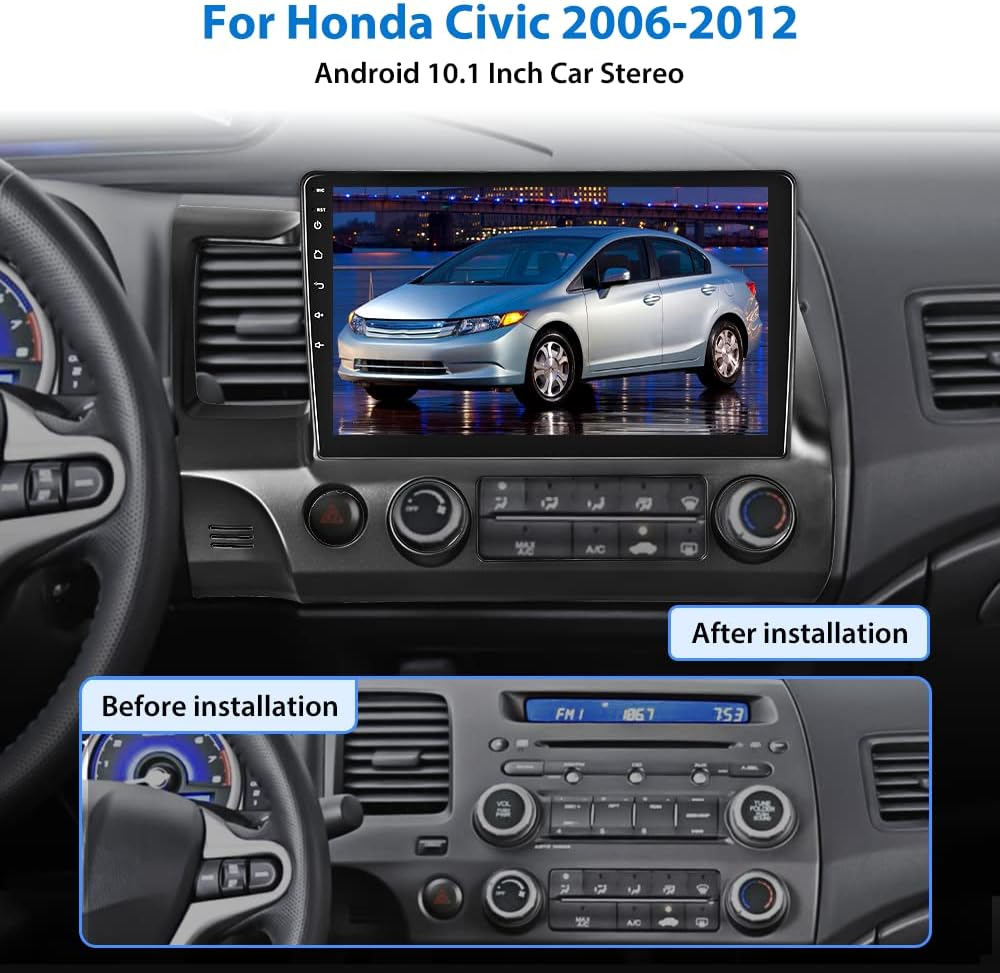 Car Stereo 10.1 Inch Touch Screen Radio with Navigation Bluetooth Fm7