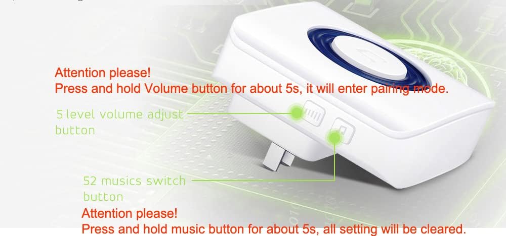 Motion Sensor Alert System for Elderly Fall Prevention 3 Receivers 2 Monitors k7