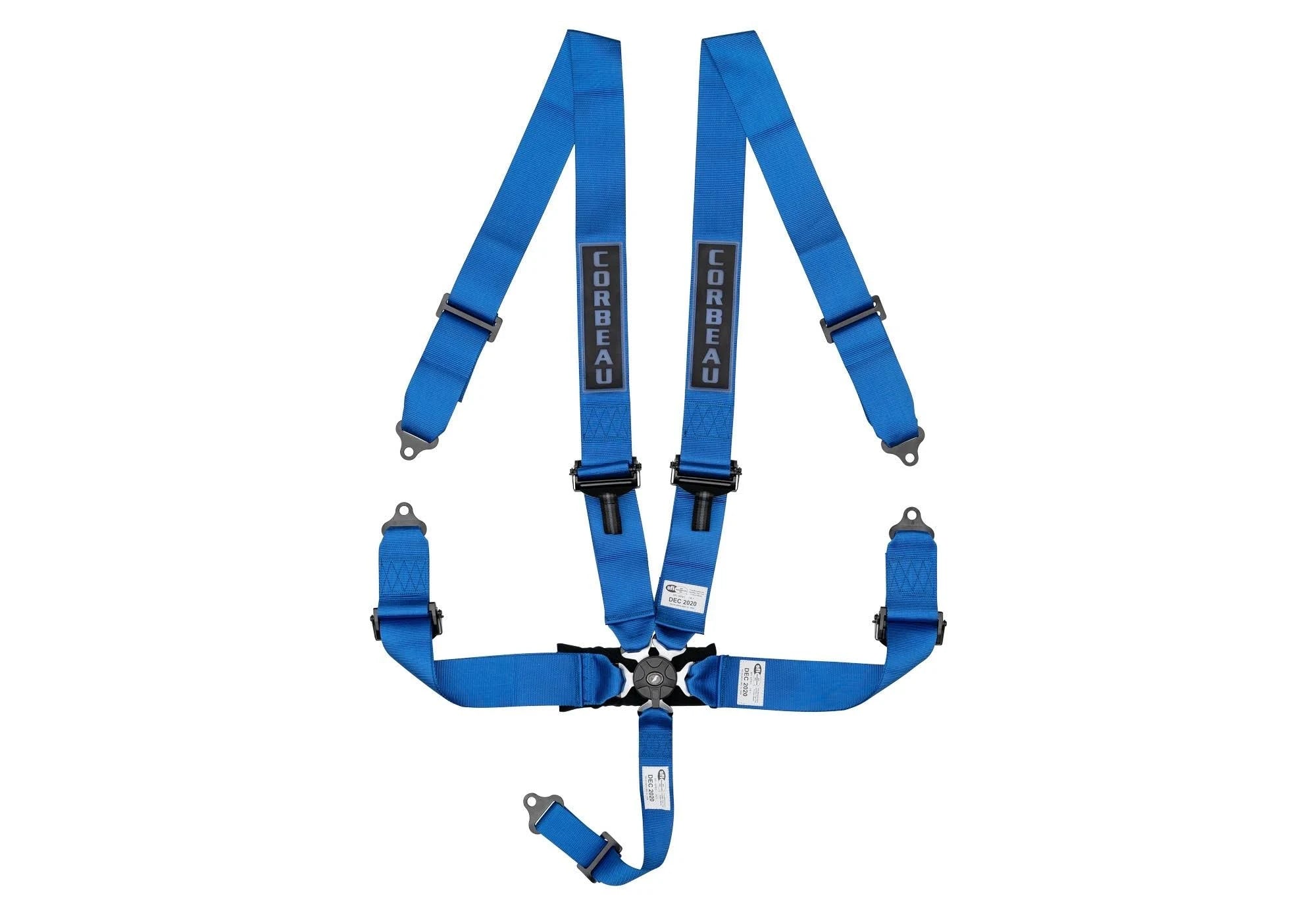 Corbeau 53005B Seat Belt Harness 5-Point Camlock Bolt-In Blue
