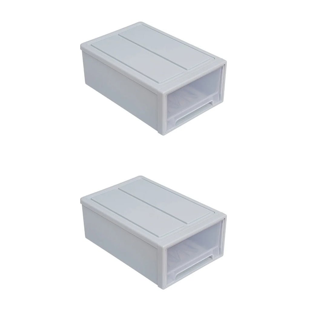 Stackable Transparent Storage Box Drawer Organizer a7