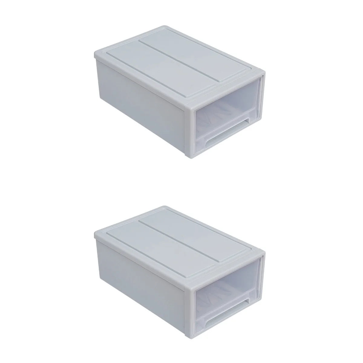 Stackable Transparent Storage Box Drawer Organizer a7