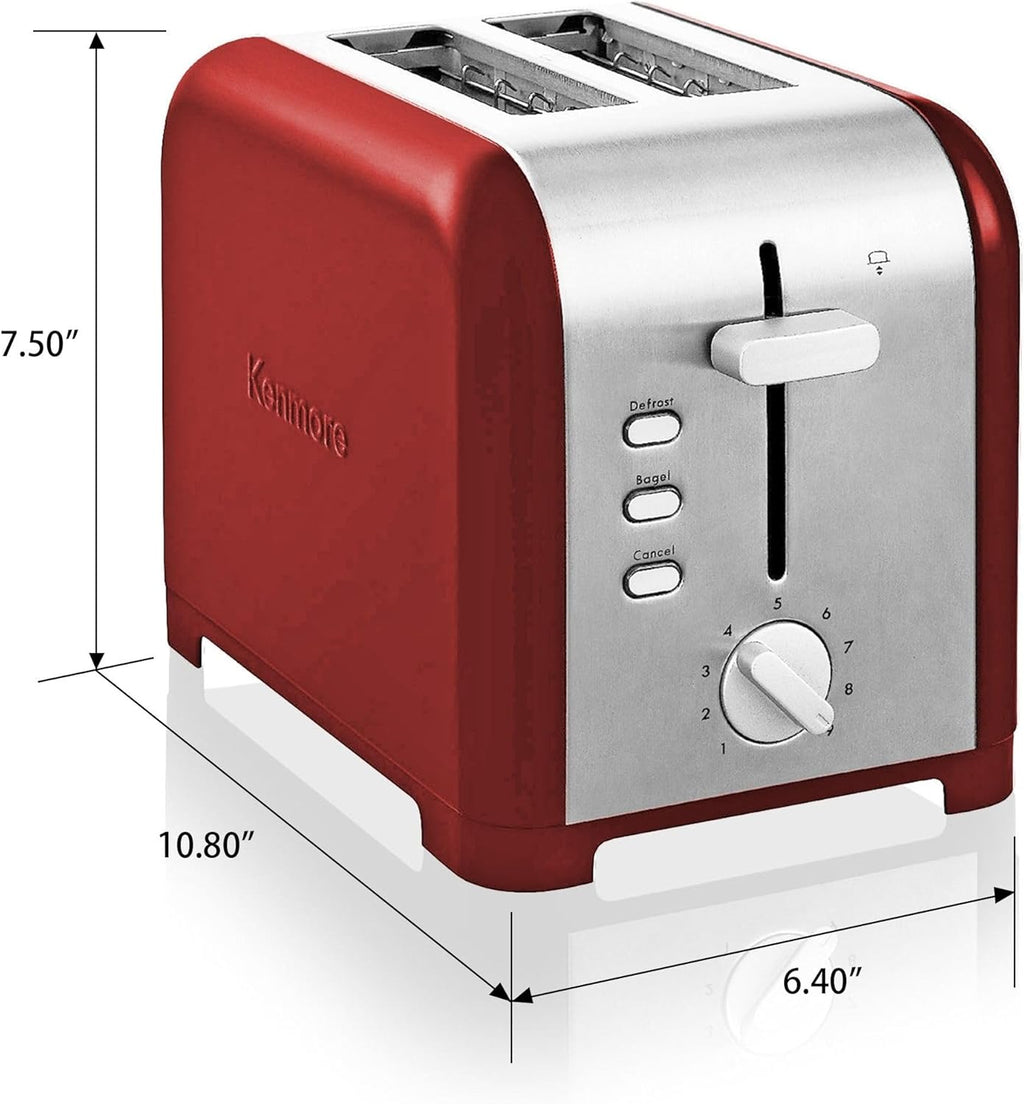 2 Slice Toaster Stainless Steel Bagel Defrost Extra Wide Slots A7