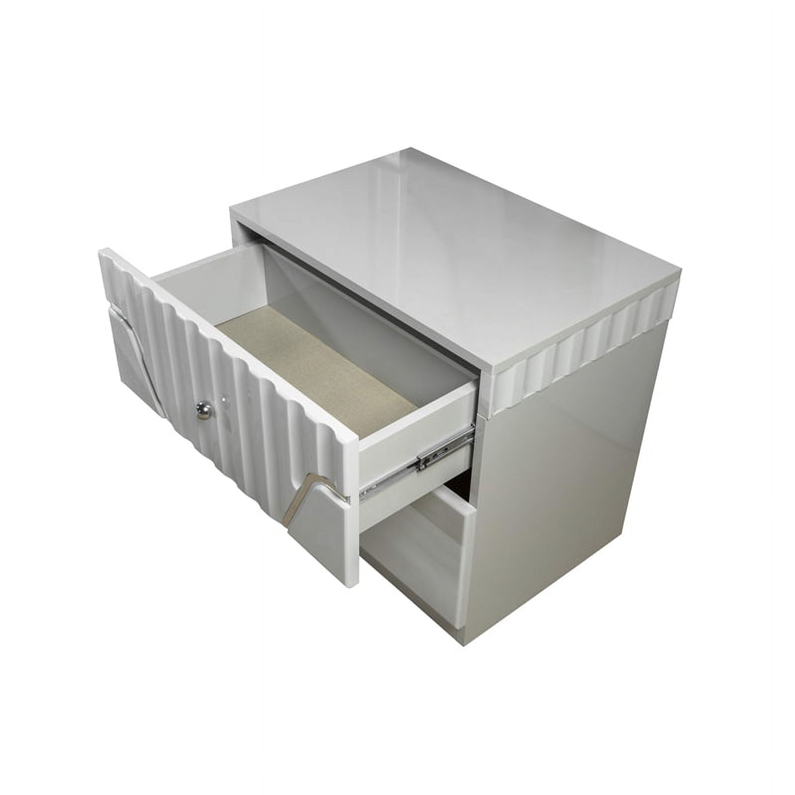 Modern 2-Drawer Nightstand Wood Gray k7