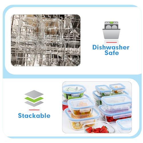 Glass Meal Prep Containers with Lids Airtight m7
