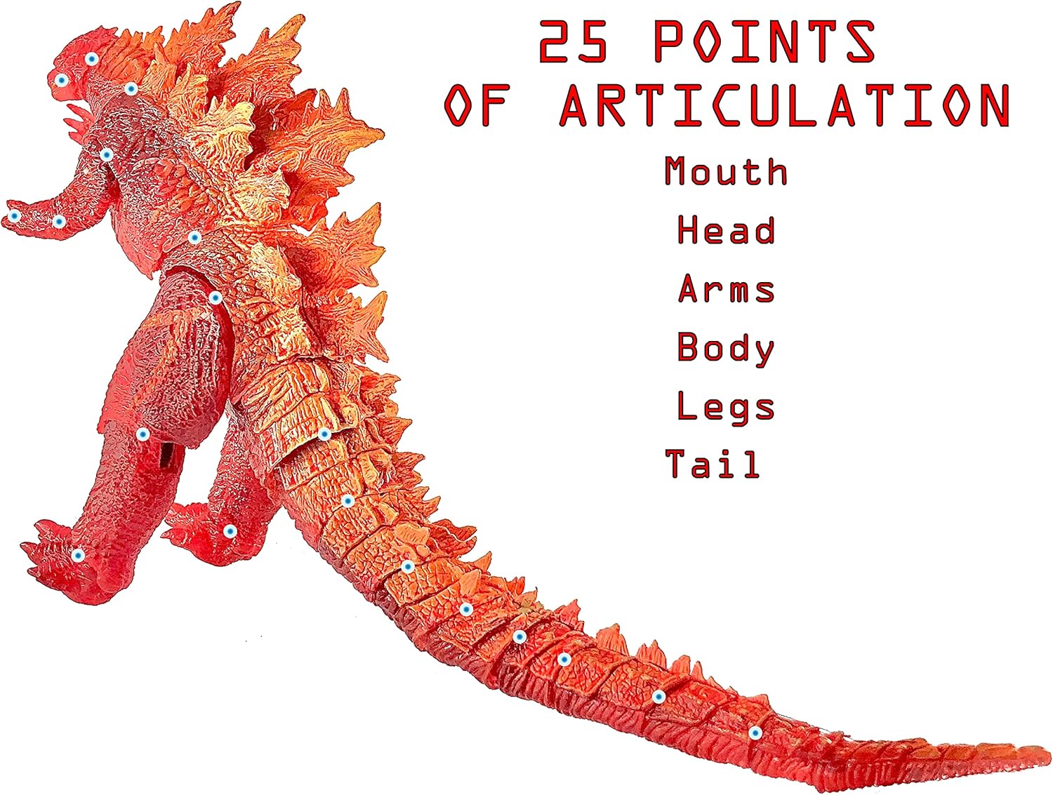 Burning Godzilla Action Figure for Display Decoration k7