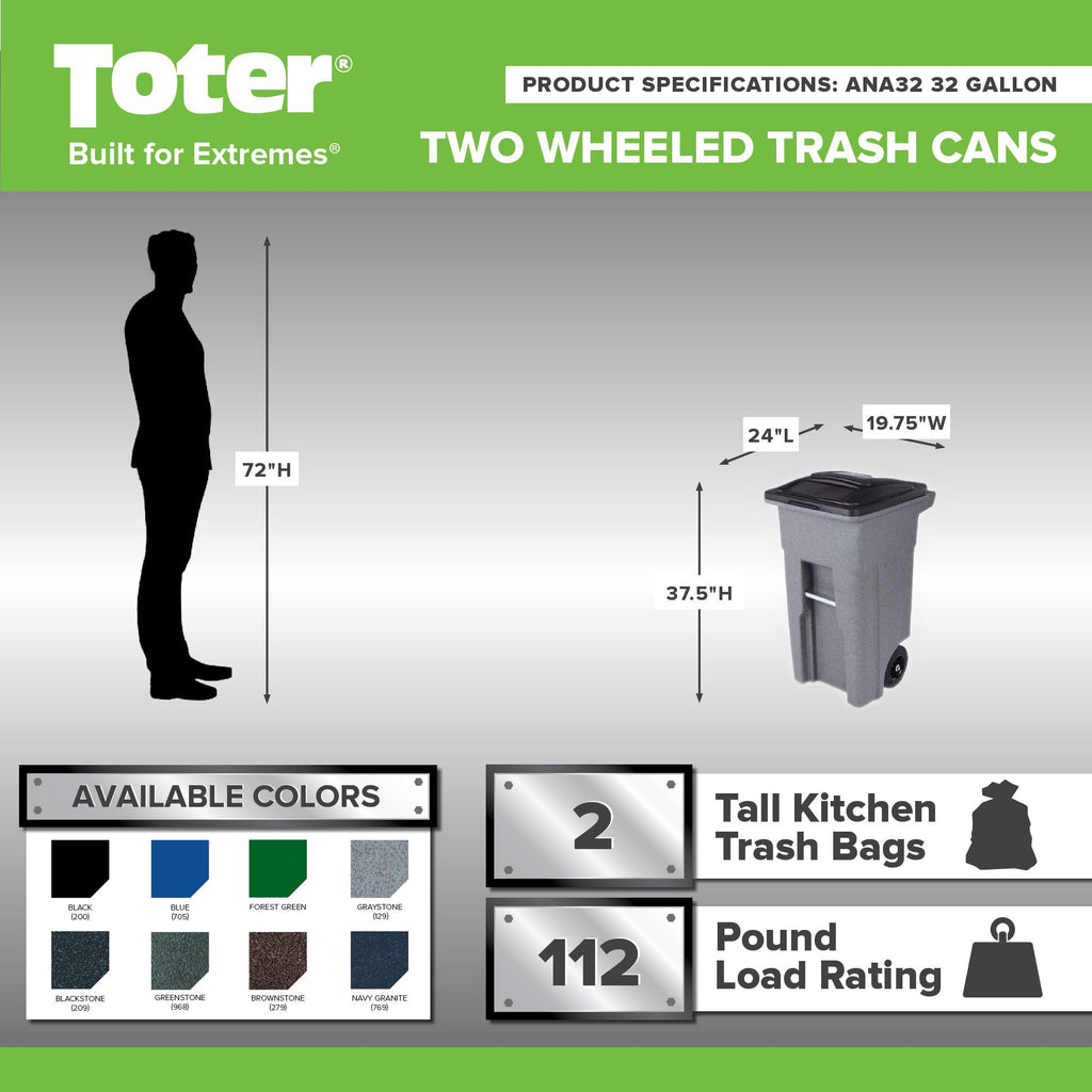 Trash Can with Quiet Wheels and Attached Lid k7