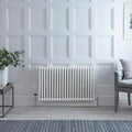 Traditional Column RADIATOR, Cast Iron Style, 23.5x22 x 39x22 in White Finish NAHB0088