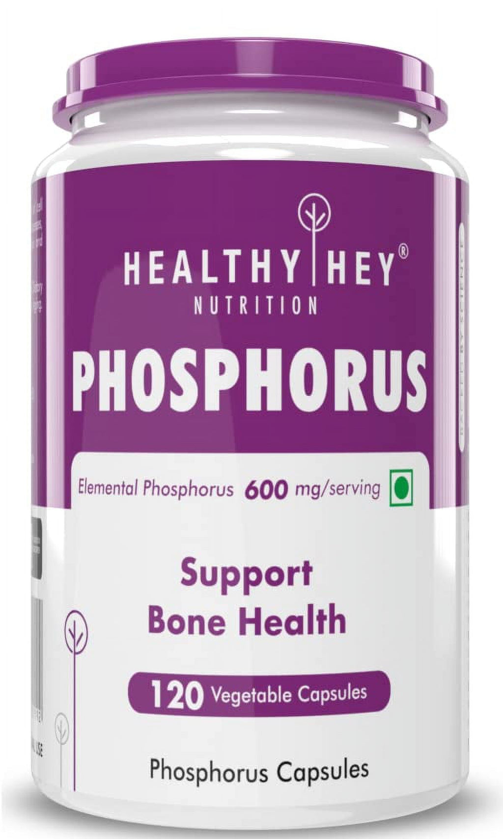 HealthyHey Nutrition Phosphorus - Support Bone Health -120 Veg. Capsules