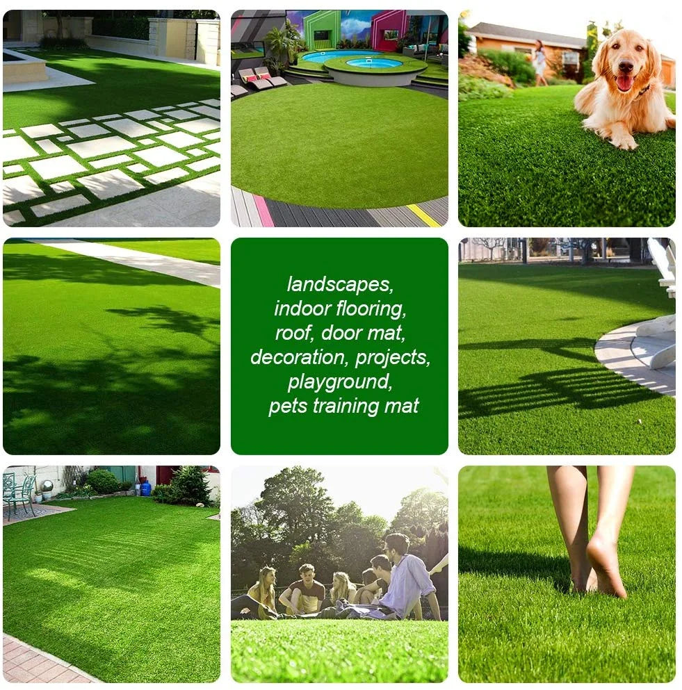 Artificial Grass 1.38" Pile Height 6x14 ft Indoor Outdoor Pet Rug k7