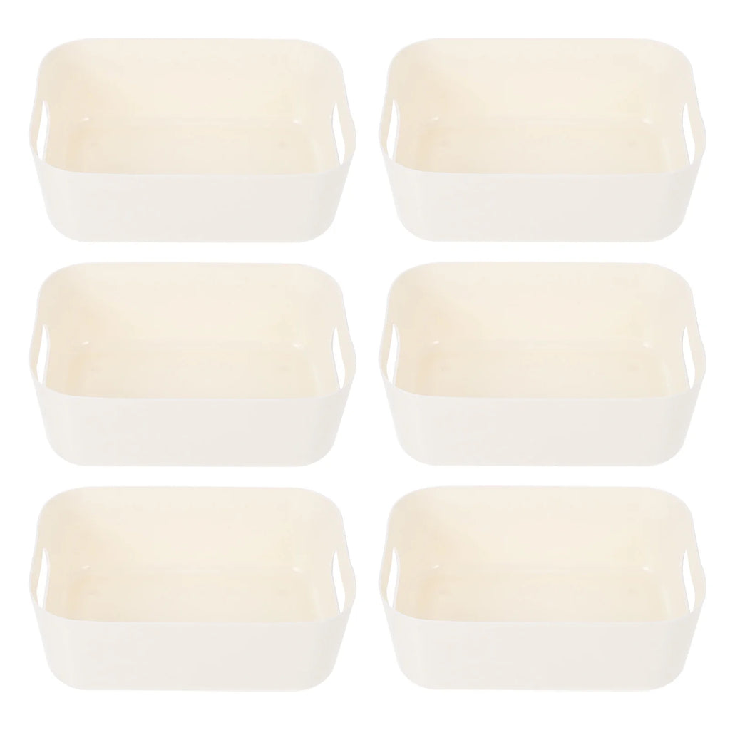 Desktop Storage Box Cubes with Lids White k7