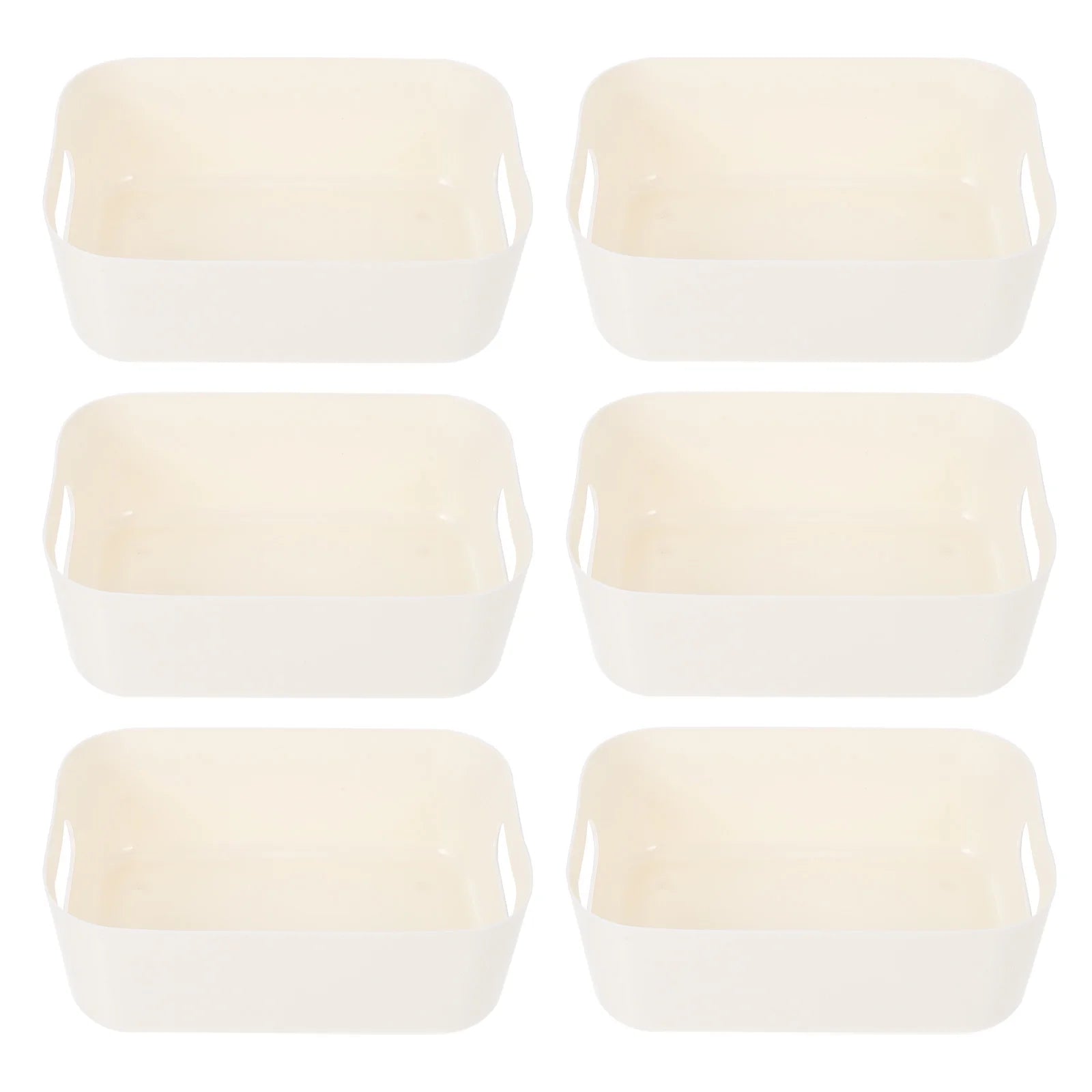 Desktop Storage Box Cubes with Lids White k7