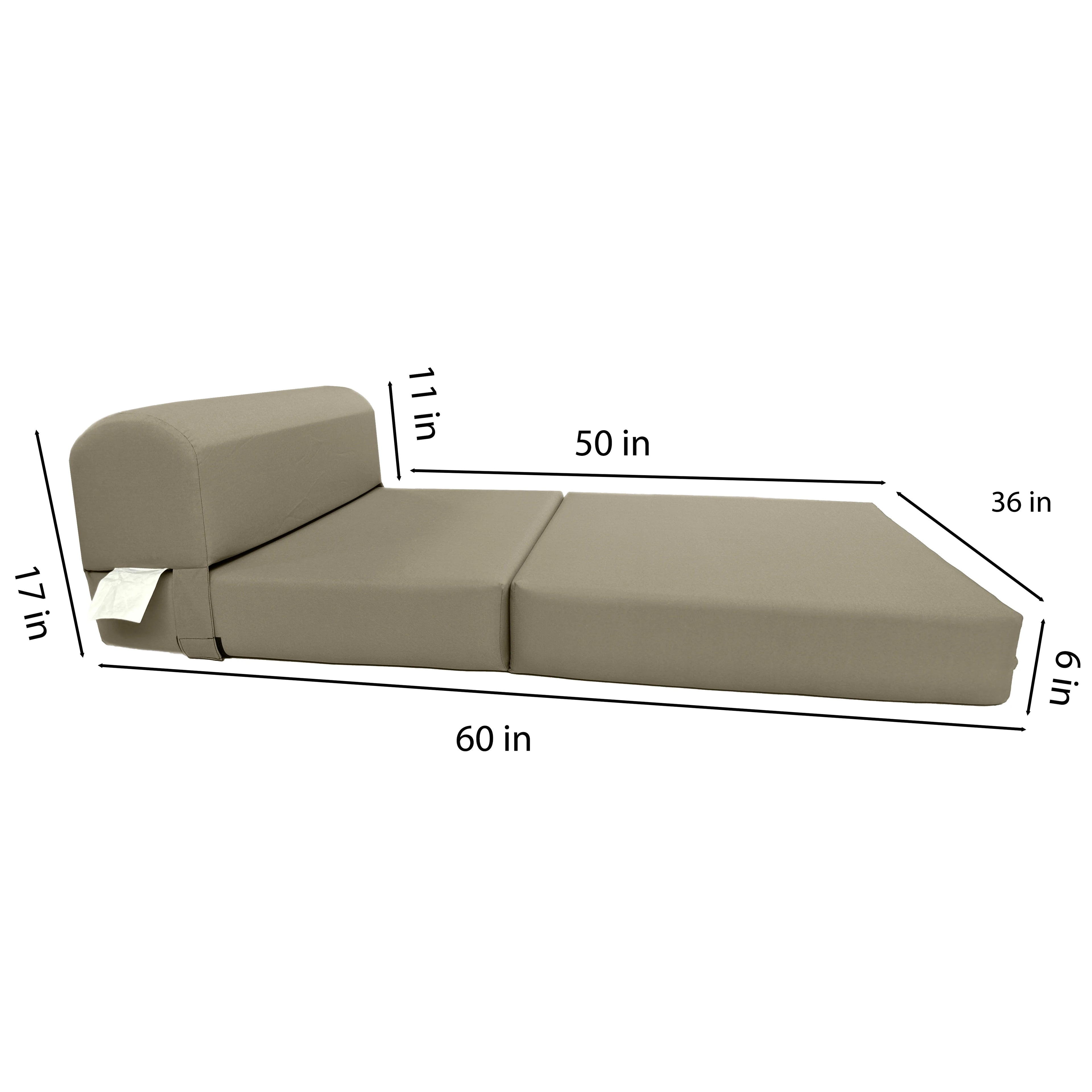 Folding Foam Sleeper Chair Bed, Portable Guest Sofa a7