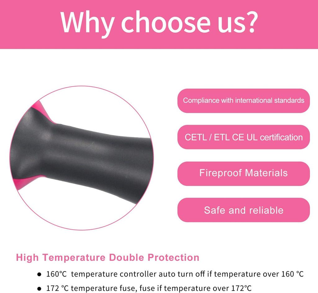 Hair Dryer Brush 4 in 1 Styler with Negative Ion Anti-frizz A8