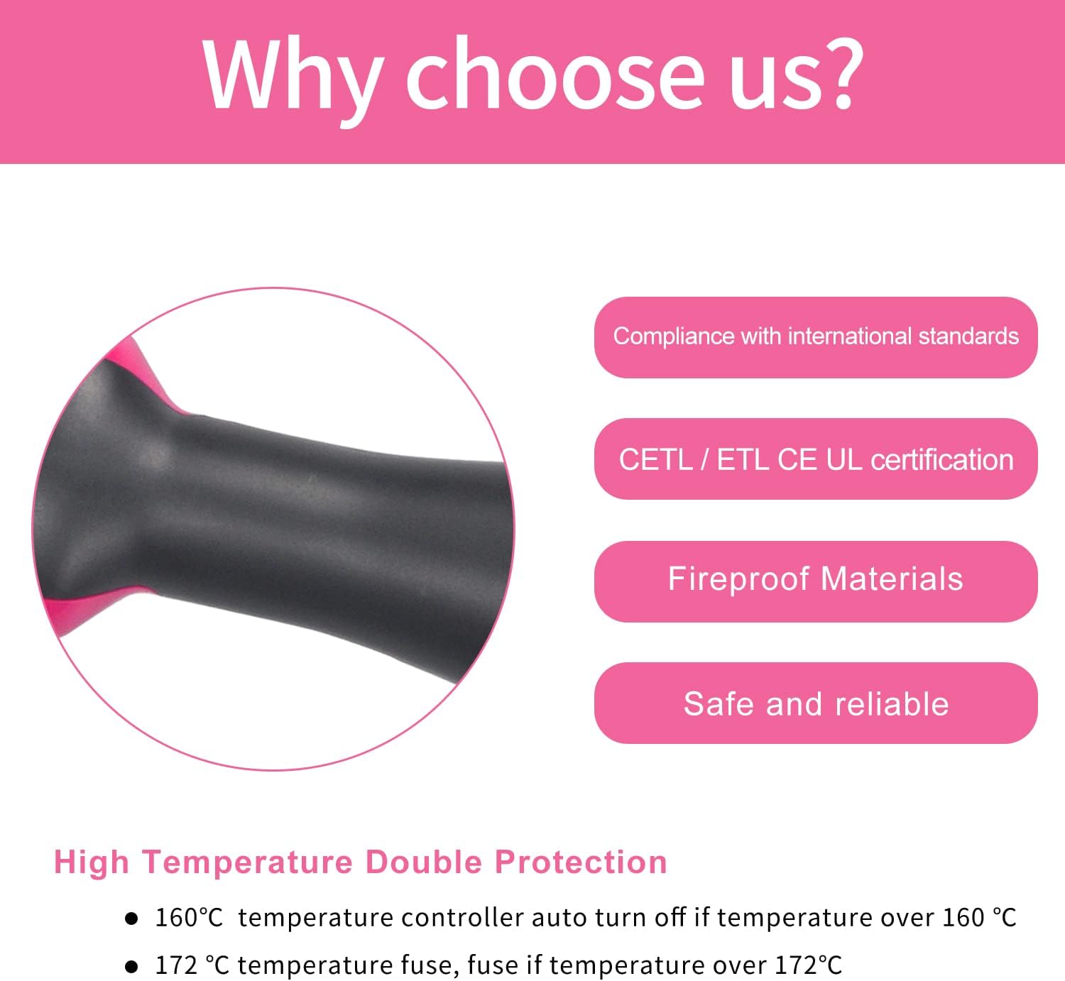 Hair Dryer Brush 4 in 1 Styler with Negative Ion Anti-frizz A8