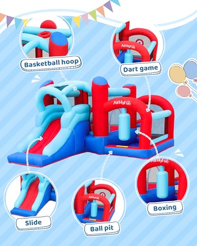 Inflatable Bounce House with Slide for Kids 7k