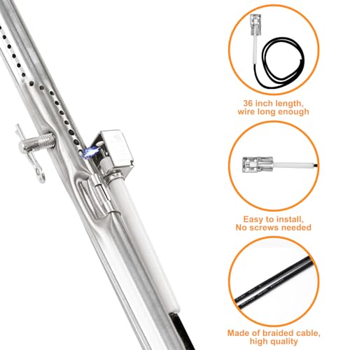 Grill replacement burner and heat plate set 7k