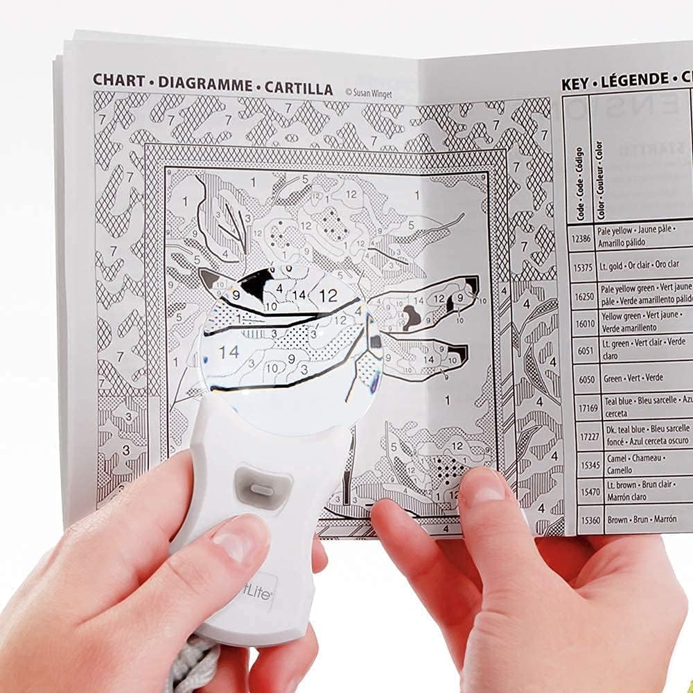 LED Clamp Lamp with 3X Magnifier and 5 Brightness Settings k7