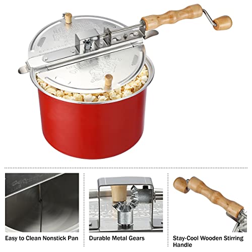 Stainless Steel Stove Top Popcorn Popper 6 Quart A7