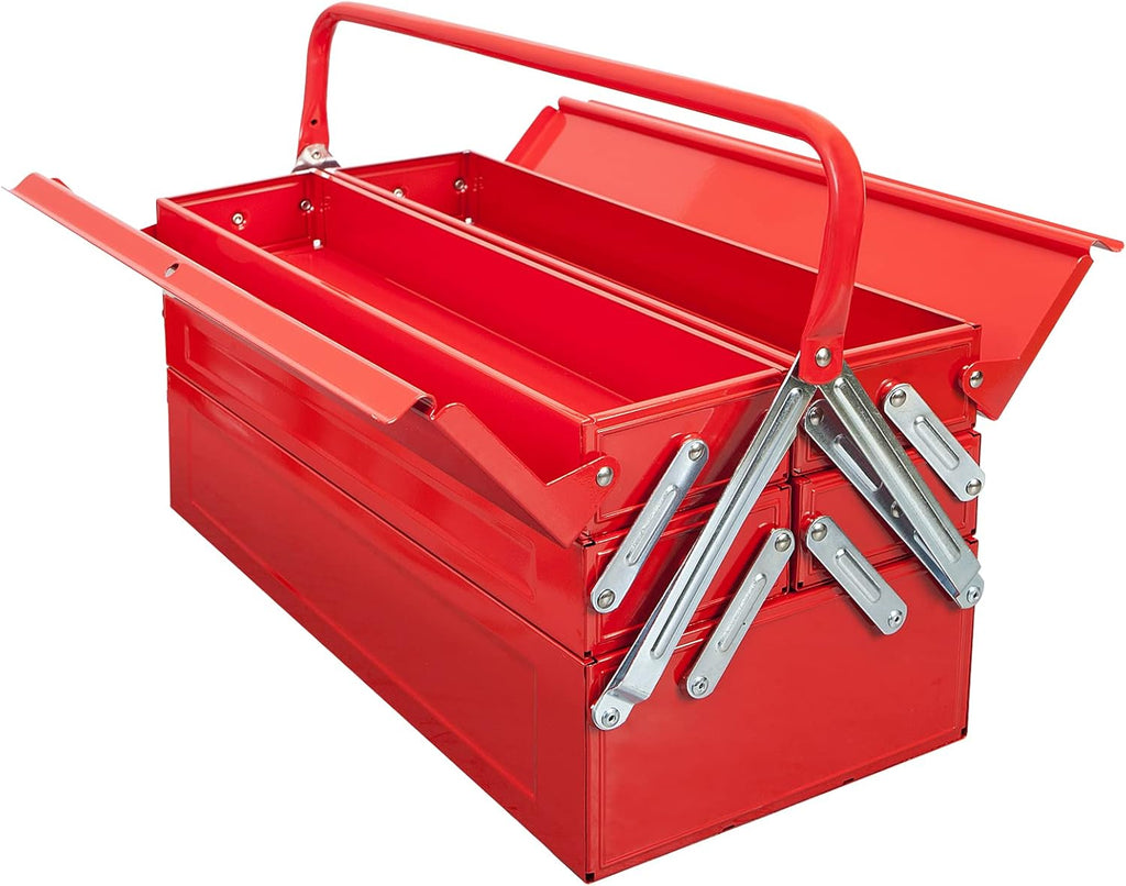 Steel Tool Box with 5-Tray Organizer, Red 2-Pack K7m