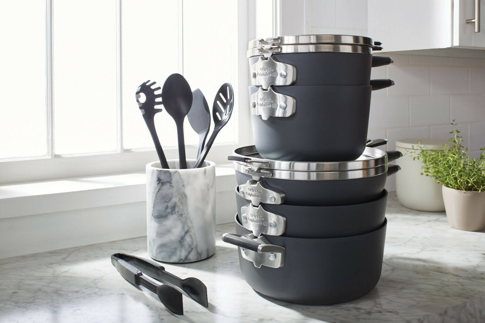 Hard-Anodized Nonstick 14 Piece Cookware Set k7