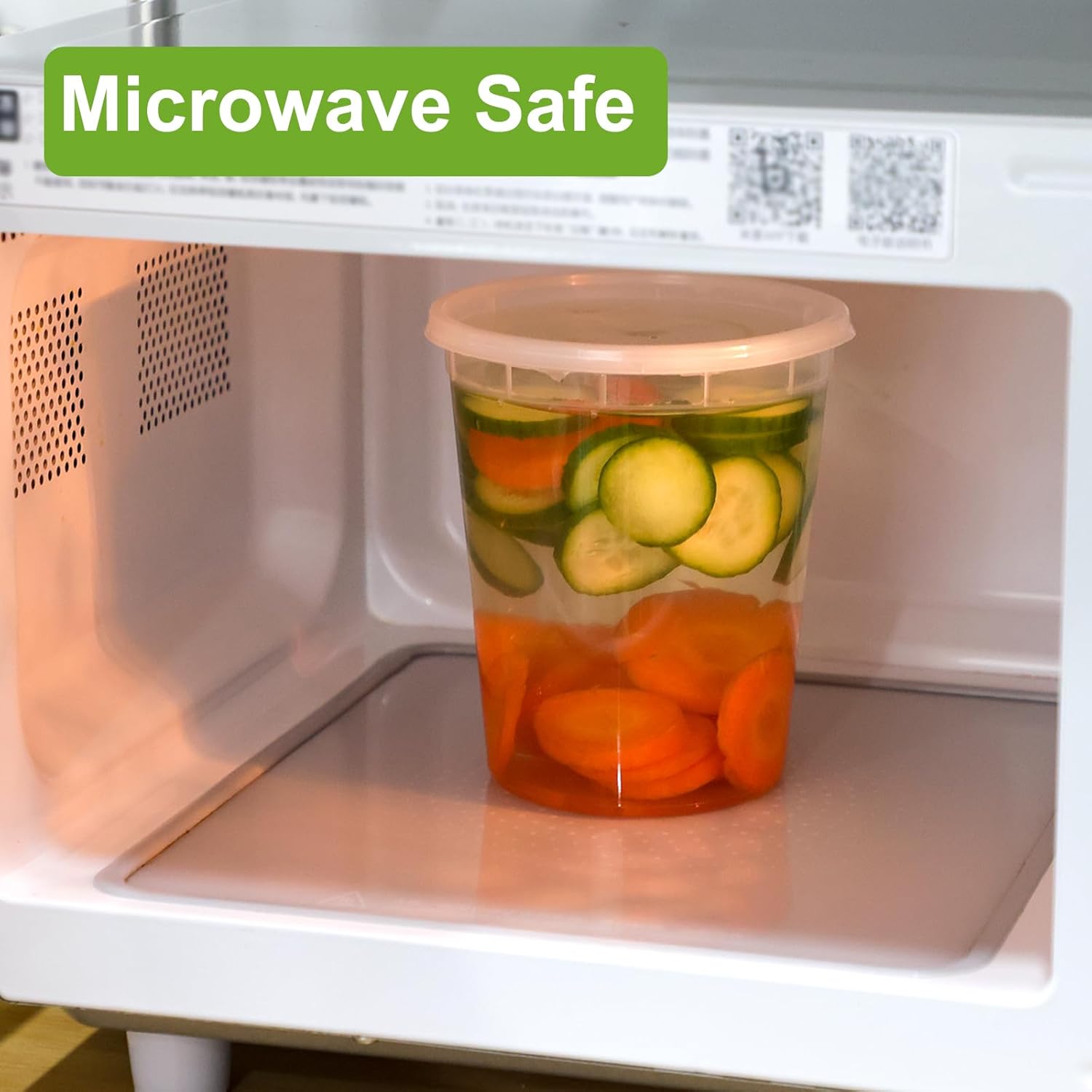 Soup Containers with Lids 60 Sets, Microwaveable Airtight q7