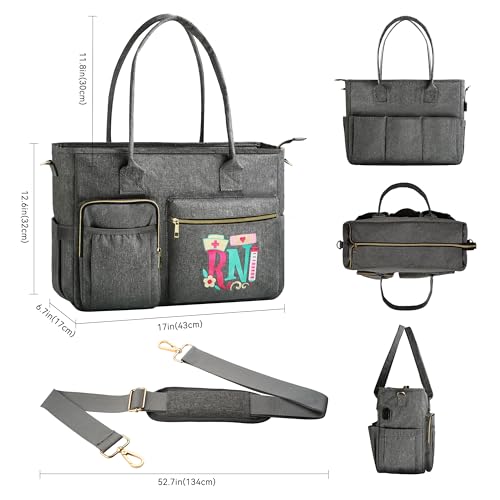 Nurse Bag for Work, 17'' Large Tote a7