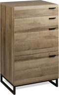 WLIVE 4 Drawer Dresser, Wide Chest of Drawers, Wood Storage Cabinet with Sturdy Metal Frame for Bedroom and Living Room, Gray Oak