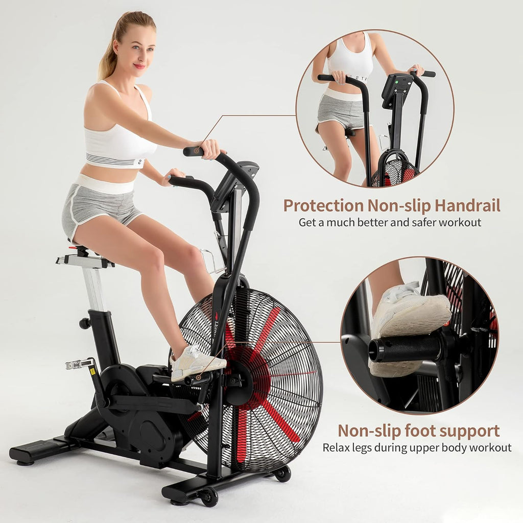 Exercise Bike Indoor Cycling Stationary Bicycle Air Resistance k7p