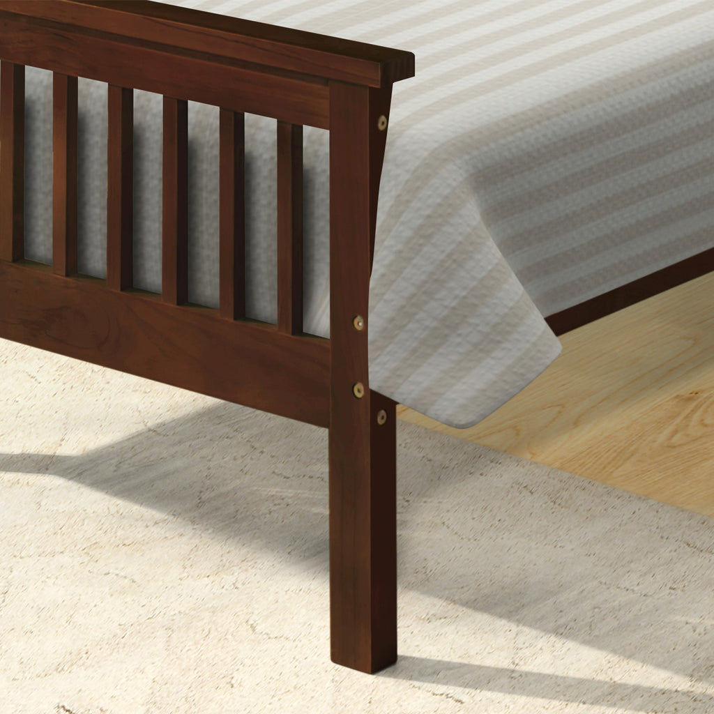 Twin Bed Frame with Headboard and Slat Support a7